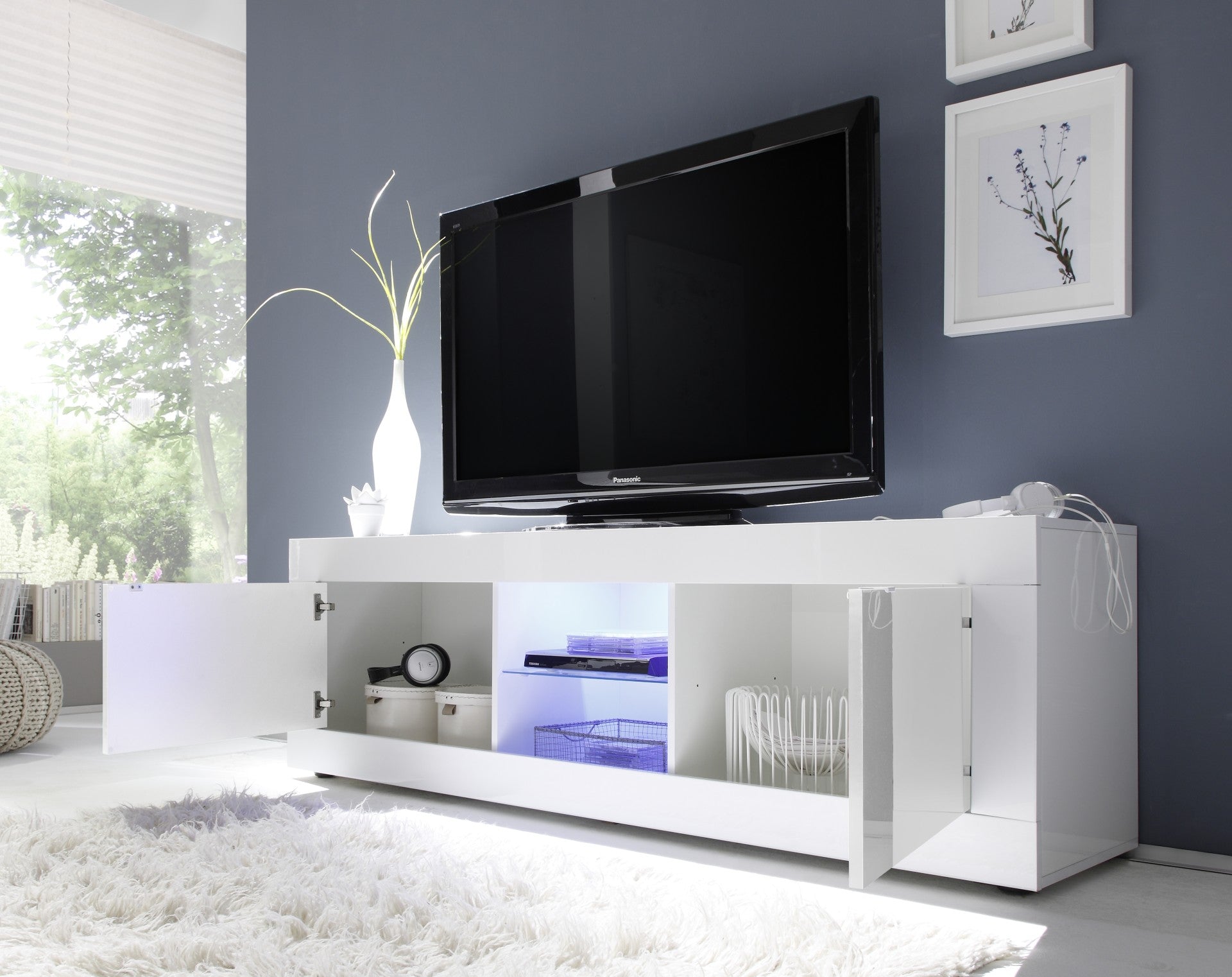BASIC, meuble TV grande 2 portes