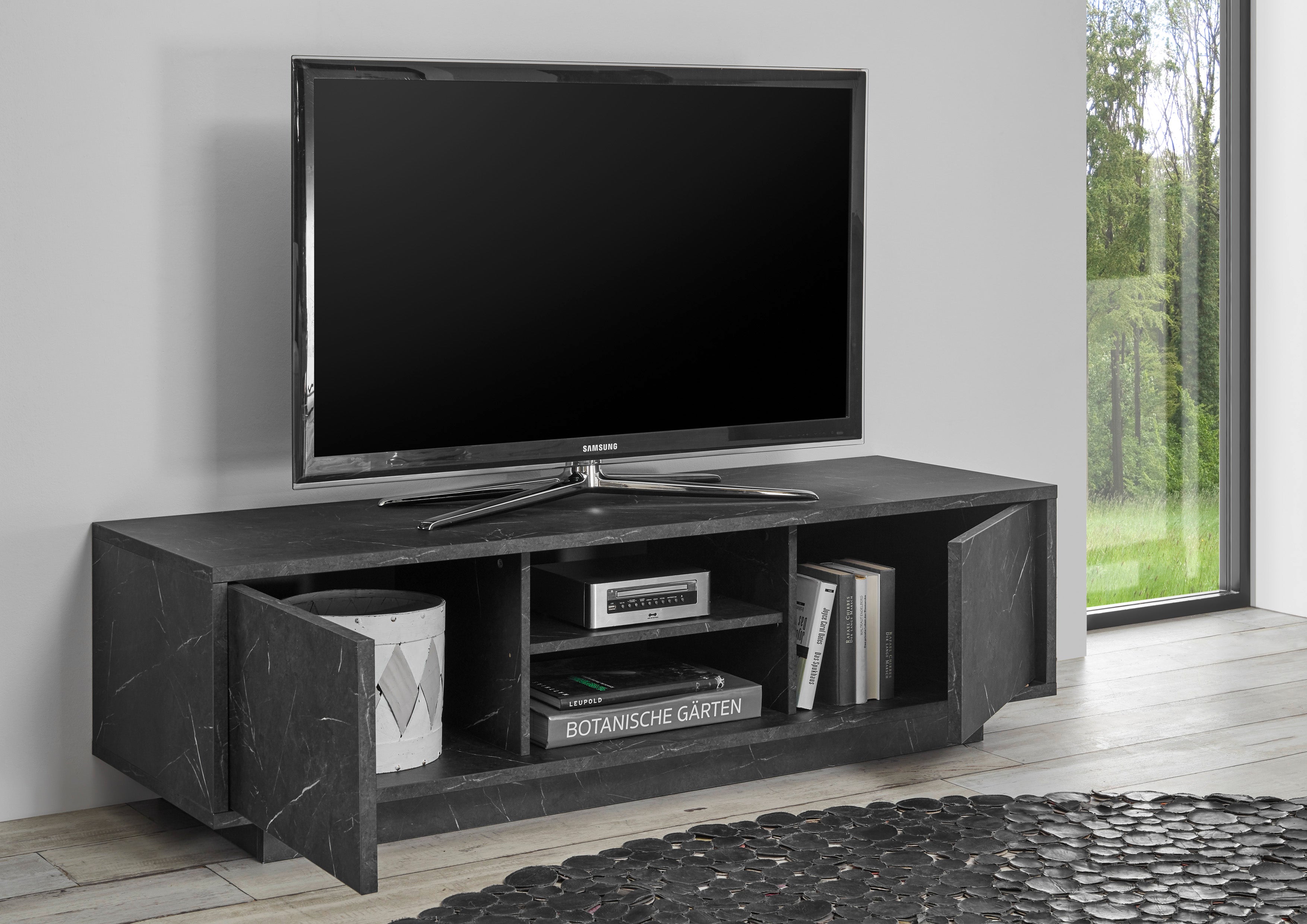 CARRARA, meuble TV 2 portes