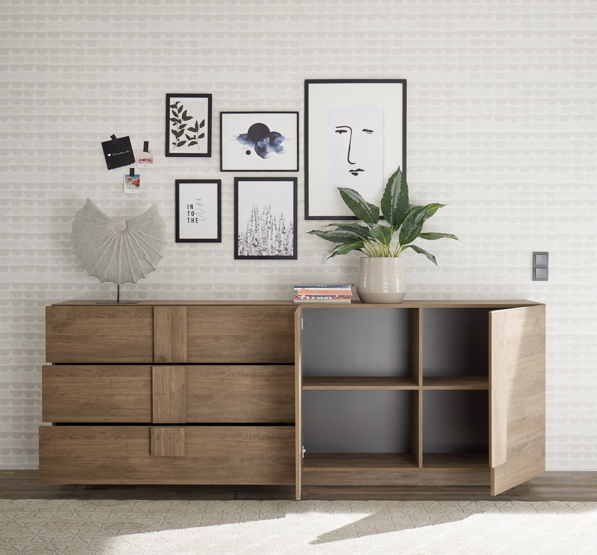 JUPITER, Buffet 3 tiroirs 2 portes