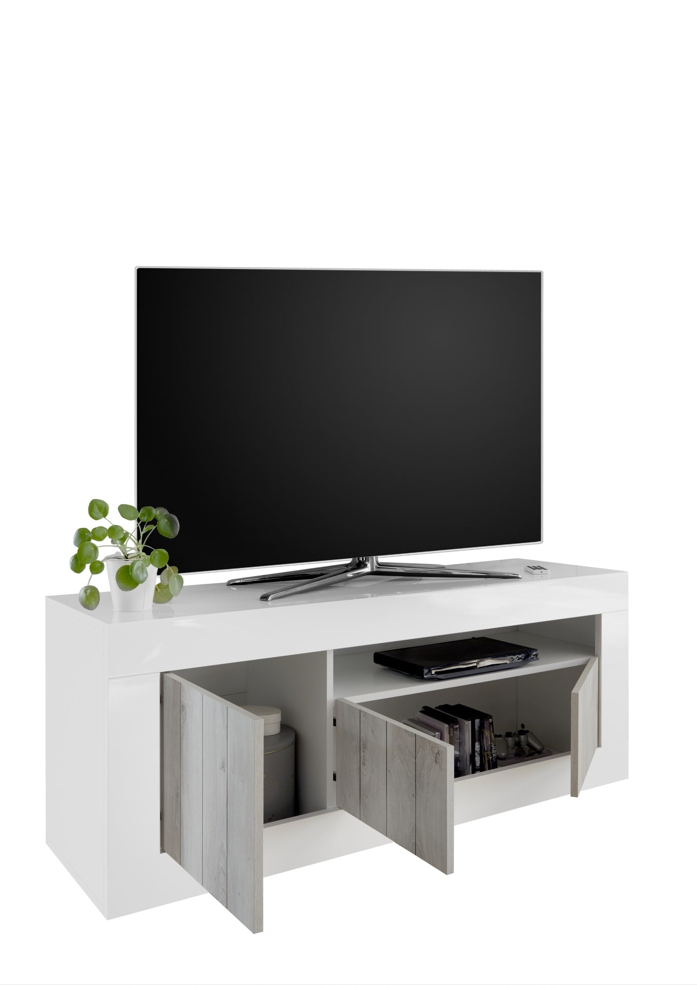URBINO, base TV 3 portes battants