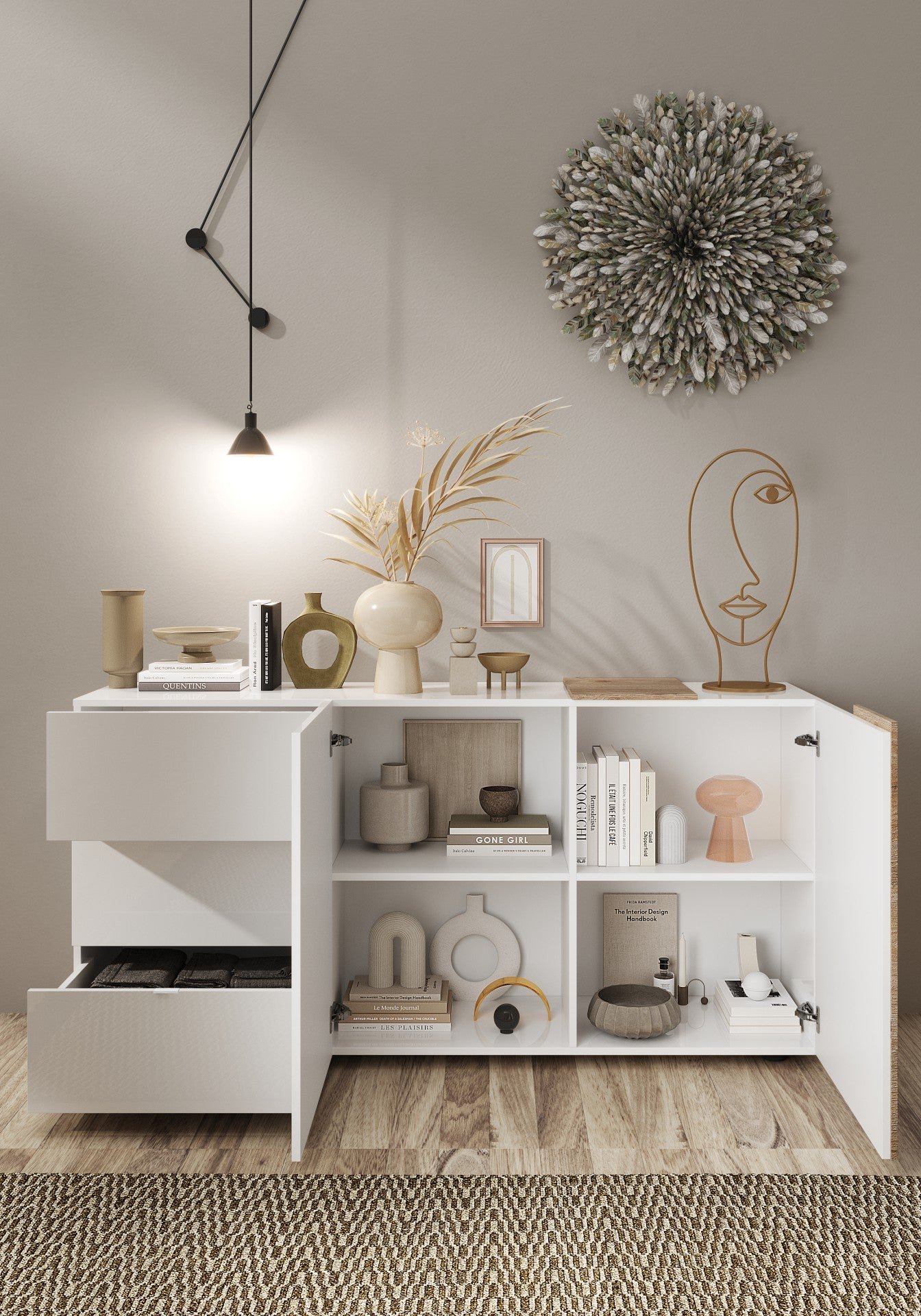 coloris_Blanc lacqué brillant chene Cadiz