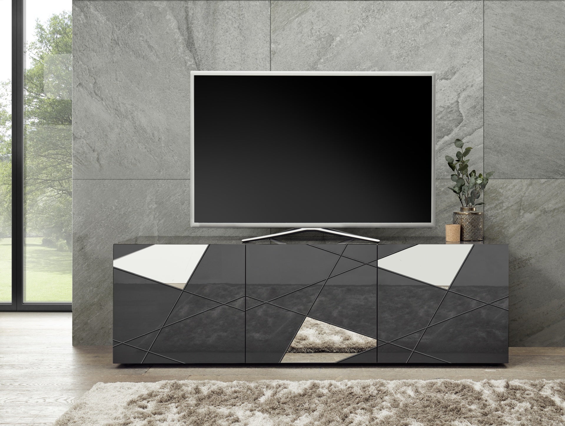 coloris_gris laqué avec sérigraphie et miroir