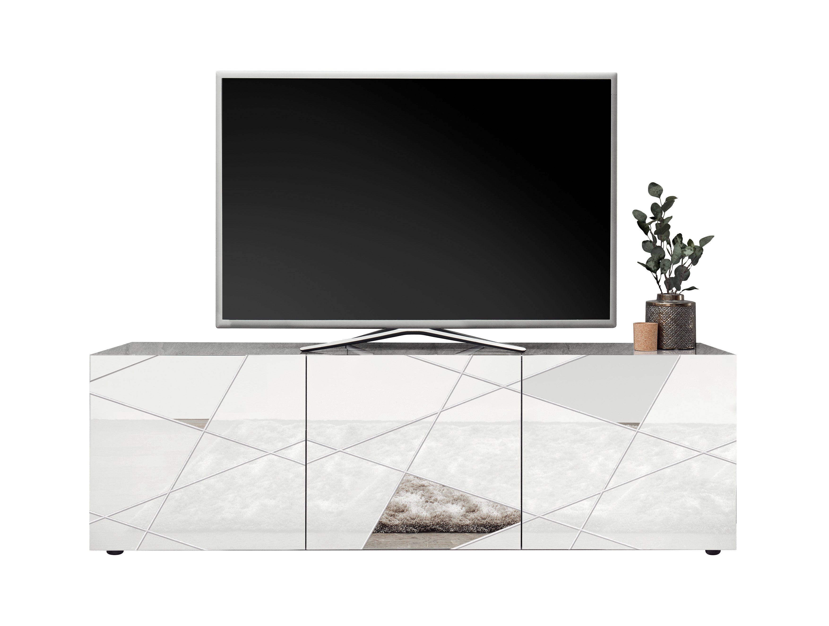 coloris_blanc laqué avec sérigraphie et miroir